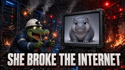 Ploy meme: She broke the internet (cartoon of Ploy, a slate-grey hippo)
